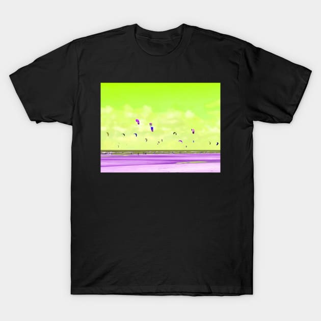 Wide Kite Beach No. 4 T-Shirt by asanaworld